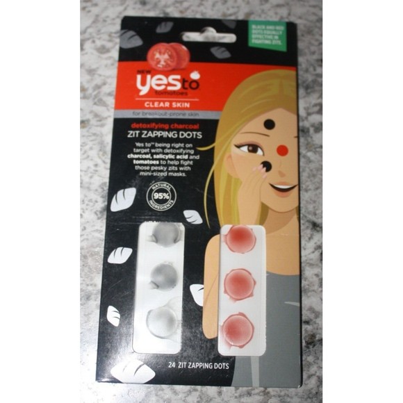 3/$15 YES to Tomatoes Detoxifying Charcoal Zit Zapping Dots Clear Skin - Picture 2 of 3